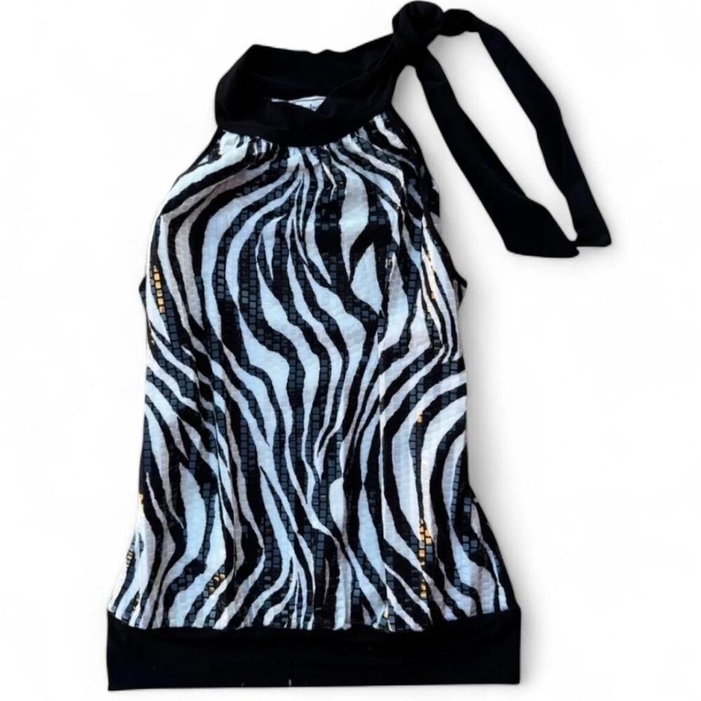 Zebra print sequin halter top in excellent condition from brand Soulmates
